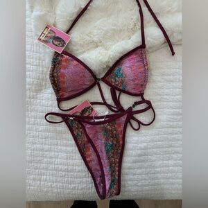 Strawberry milk mob bikini set - NEW Tags and stickers all on.